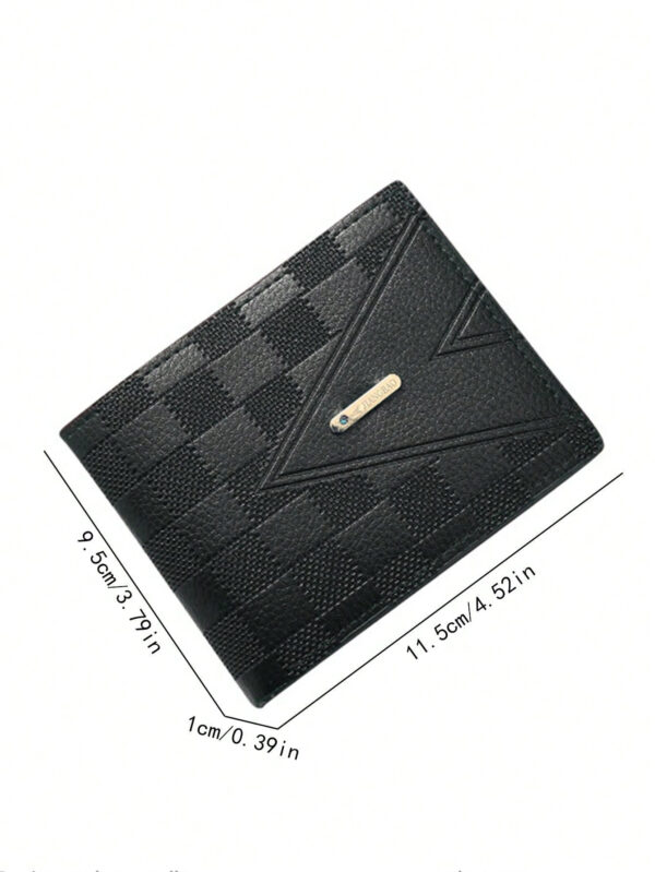 Portefeuille court pour homme, simple et . Porte-cartes multi-fentes. Porte-monnaie portable pour travailleurs de bureau masculins, collège, travail, entreprise, navette, bureau. Cadeau pour anniversaire, Saint-Valentin, couple, fournitures scolaires, enseignants, rentrée des classes, style vintage pour hommes – Image 10