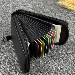 Portefeuille de poche de voyage mode minimaliste moderne à embossage de litchi. Pochette décontractée multi-compartiments pour cartes d'identité, espèces, etc. Petit portefeuille pratique pour hommes et femmes. Comprend une lanière amovible pour bandoulière. Accessoire cadeau idéal pour homme, petit ami, mari, oncle, frère. Porte-cartes, porte-cartes de visite, porte-cartes de crédit.