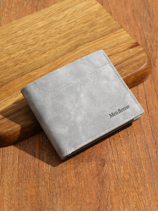 Petit portefeuille avec graphique de lettre pour hommes, petit portefeuille de poche, petit porte-monnaie pliant, portefeuille pour femmes portable, argent, espèces, cadeau pour travailleurs de col blanc, pour hommes, étudiants, travail, affaires, déplacement, bureau, anniversaire, couple, Saint-Valentin, fête