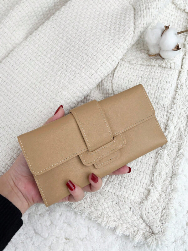 Portefeuille long plié pour femme avec relief crocodile, léger et moderne, avec emplacements pour cartes de crédit, cartes d'identité, argent et billets, idéal pour les affaires occasionnelles, les cadeaux pour les enseignants, les travailleurs, les voyages de travail et de vacances, les femmes de bureau, les vacances, les cadeaux et les fournitures scolaires pour les femmes, les cadeaux pour les petites amies et les enseignants à l'occasion de la rentrée des classes – Image 2