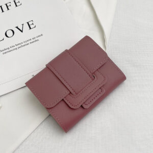 Portefeuille Minimalist Flap Small Wallet Pocket Wallet Small Purse Tri-Fold Slim Women Wallet Portable Money Cash White-Collar Workers For Female College Work Business Commute Office For Anniversary For Birthday Gift On Valentine Day Gift Hot Pink Purse Hight Quality Leather