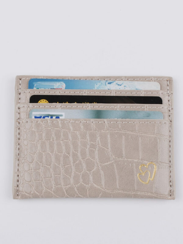 Porte-cartes d'identité imprimé cœur, gaufré crocodile, léger et portable pour les cols blancs, femmes, vacances, anniversaire, cadeau. Porte-cartes de visite, porte-cartes de crédit pour femmes – Image 5
