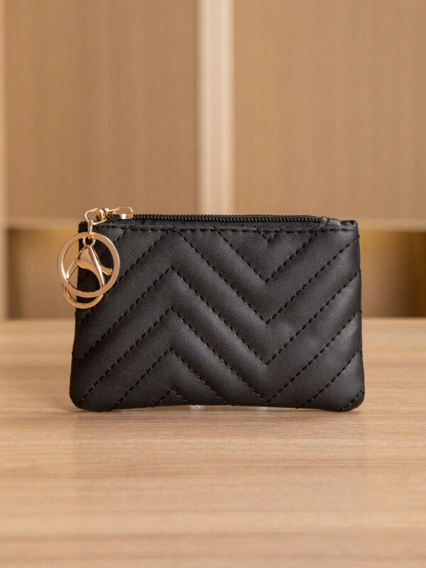 Porte-monnaie universel simple et avec fermeture à pression, porte-monnaie pour femme et accroche-clés – Image 2
