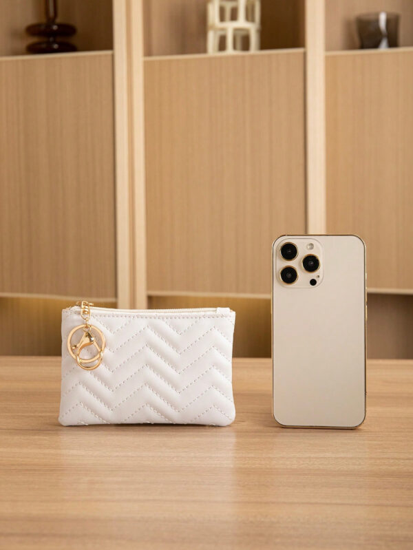 Porte-monnaie universel simple et avec fermeture à pression, porte-monnaie pour femme et accroche-clés – Image 4