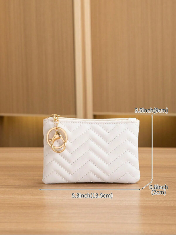 Porte-monnaie universel simple et avec fermeture à pression, porte-monnaie pour femme et accroche-clés – Image 9