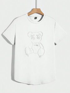 Manfinity UrbanChill Homme T-shirt Ours En Relief De – Image 3