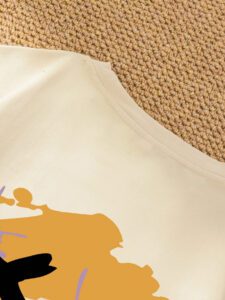 Manfinity Hypemode T-shirt d'été décontracté pour hommes à manches courtes et col rond avec impression de lettre et de visage souriant – Image 11