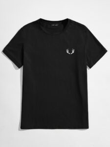 Manfinity Modomio Homme T-shirt En Coton Col Rond Imprimé Graphique