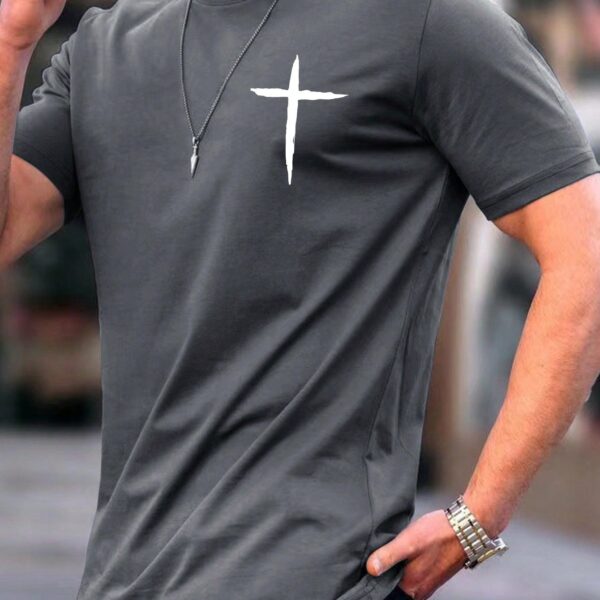 Manfinity Homme Homme T-shirt Croisé Imprimé
