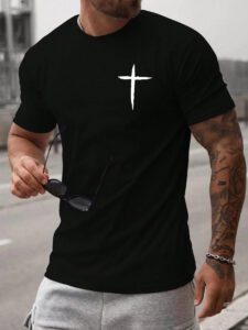 Manfinity Homme Homme T-shirt Croisé Imprimé – Image 2