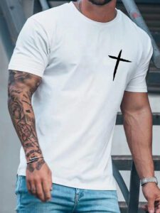 Manfinity Homme Homme T-shirt Croisé Imprimé – Image 3