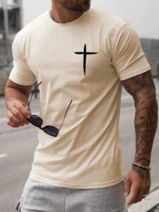Manfinity Homme Homme T-shirt Croisé Imprimé – Image 4
