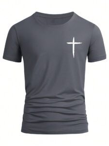 Manfinity Homme Homme T-shirt Croisé Imprimé – Image 8