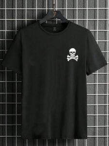 Manfinity Vacaylife T-shirt à manches courtes avec imprimé crâne pour homme, pour sortir, pour les amis – Image 2