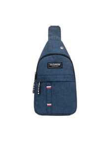 1 pièce Sac de poitrine décontracté de couleur unie pour homme, nouveau sac de poitrine jeunesse, sac banane , petit sac à dos, sac bandoulière, sac de messager de poitrine en tissu oxford. Petit sac homme. Cadeau de Nouvel An chinois, Saint-Valentin, vacances de printemps et d'été, voyage – Image 11