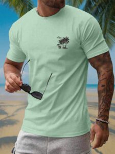 Manfinity RSRT Homme T-shirt Imprimé Tropical