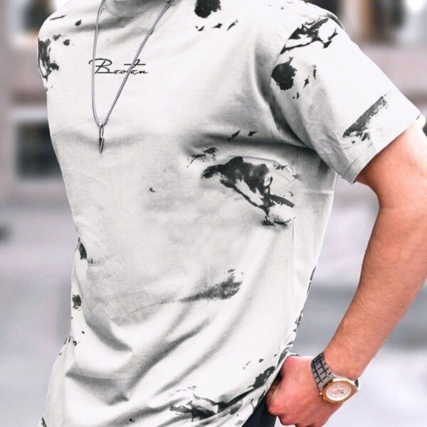 Manfinity Homme Homme T-shirt À Lettres Tie Dye