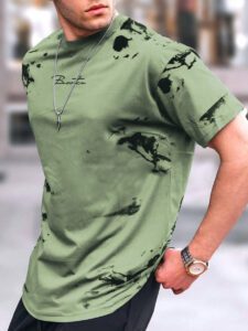 Manfinity Homme Homme T-shirt À Lettres Tie Dye – Image 2
