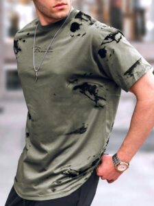 Manfinity Homme Homme T-shirt À Lettres Tie Dye – Image 3