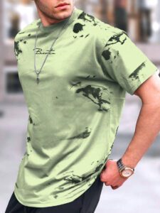Manfinity Homme Homme T-shirt À Lettres Tie Dye – Image 4