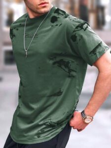 Manfinity Homme Homme T-shirt À Lettres Tie Dye – Image 5