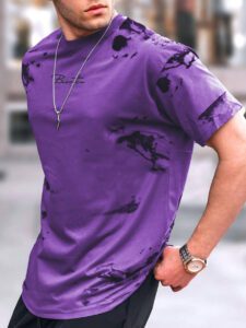 Manfinity Homme Homme T-shirt À Lettres Tie Dye – Image 6