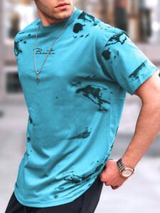 Manfinity Homme Homme T-shirt À Lettres Tie Dye – Image 7