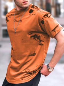 Manfinity Homme Homme T-shirt À Lettres Tie Dye – Image 8