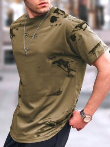 Manfinity Homme Homme T-shirt À Lettres Tie Dye – Image 9