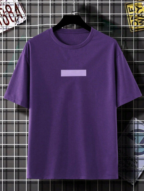 Manfinity Homme T-shirt À Épaules Basses Et À Blocs De Couleur Pour Hommes, Coupe Ample – Image 3