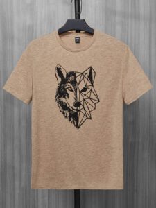 Manfinity ModaGents T-shirts pour hommes ajustés, col rond, manches courtes, tee-shirt graphique, animal, vêtements pour hommes, décontracté, mode, été