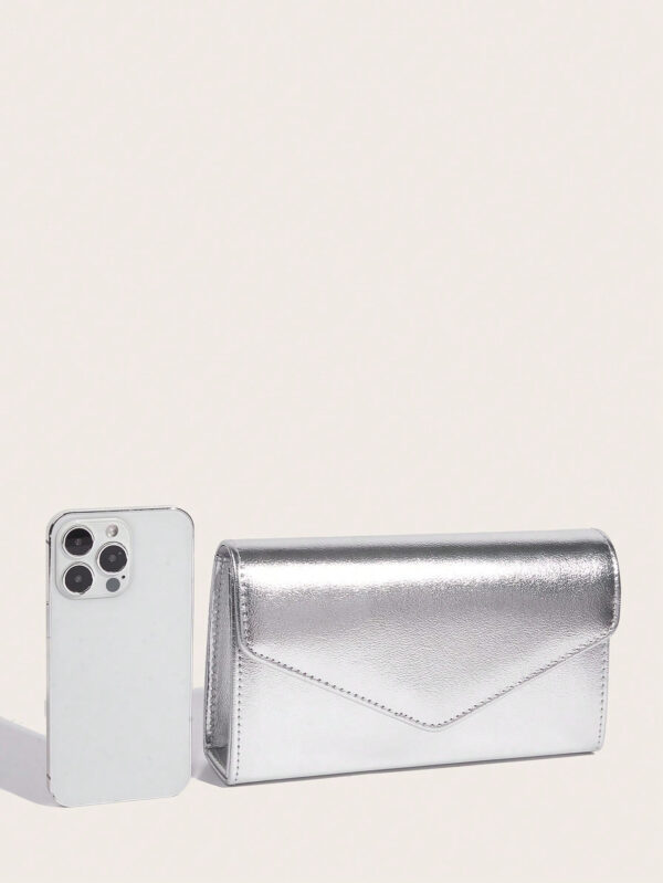 Sac De Dîner De Luxe, Sac De Soirée Glamour, Élégant, Exquis, Tranquille De Couleur Unie En PU Pour Femmes, Carré Pour Dame, Femme, Fille De Fête, Mariée, Parfait Pour Un Bal, Une Soirée, Un Dîner/banquet, Le Meilleur Cadeau Pour Femmes, Maman, Professeur, Amie ,demoiselle D'honneur – Image 4