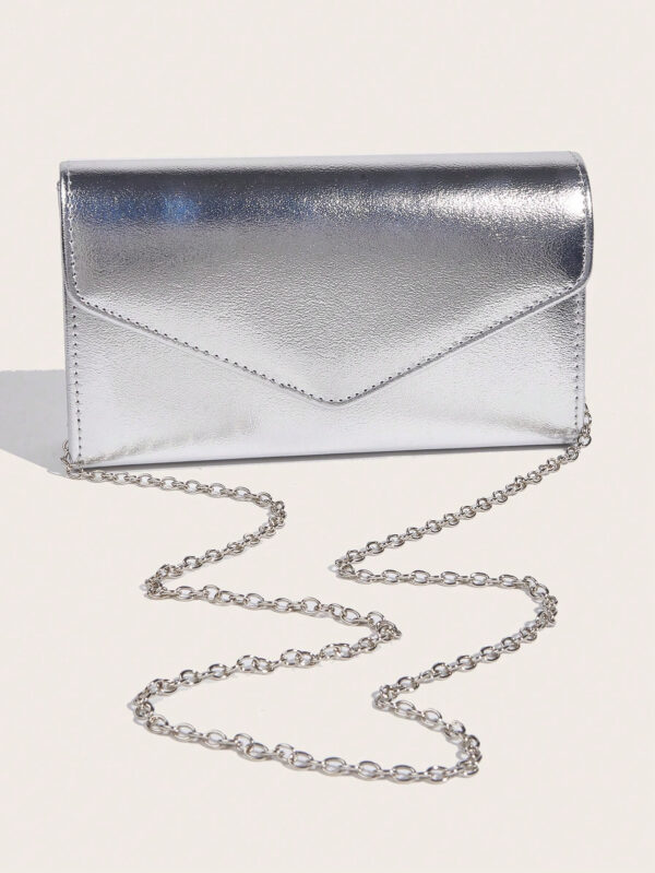 Sac De Dîner De Luxe, Sac De Soirée Glamour, Élégant, Exquis, Tranquille De Couleur Unie En PU Pour Femmes, Carré Pour Dame, Femme, Fille De Fête, Mariée, Parfait Pour Un Bal, Une Soirée, Un Dîner/banquet, Le Meilleur Cadeau Pour Femmes, Maman, Professeur, Amie ,demoiselle D'honneur – Image 5