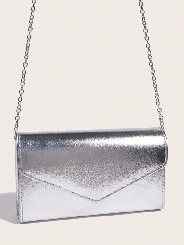 Sac De Dîner De Luxe, Sac De Soirée Glamour, Élégant, Exquis, Tranquille De Couleur Unie En PU Pour Femmes, Carré Pour Dame, Femme, Fille De Fête, Mariée, Parfait Pour Un Bal, Une Soirée, Un Dîner/banquet, Le Meilleur Cadeau Pour Femmes, Maman, Professeur, Amie ,demoiselle D'honneur – Image 8