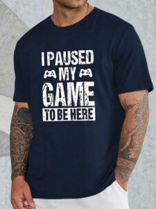 Manfinity Homme Homme T-shirt graphique de slogan