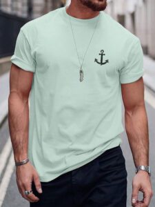 Manfinity Homme Homme T-shirt à imprimé ancre