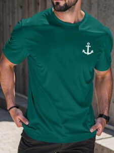Manfinity Homme Homme T-shirt à imprimé ancre – Image 5
