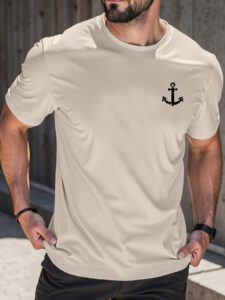 Manfinity Homme Homme T-shirt à imprimé ancre – Image 6