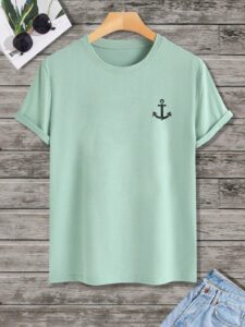 Manfinity Homme Homme T-shirt à imprimé ancre – Image 14