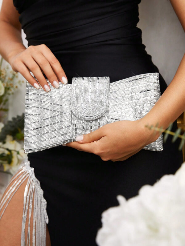 SHEIN Belle Sac à main de soirée de luxe, glamour et élégant pour femmes, filles, dames, étudiantes, mariées, demoiselles d'honneur, invitées de mariage, lune de miel, soirée, remise de diplômes, mariage, club, rencard, soirée. Parfait pour les fêtes, mariages, dîners/banquets. S'assortit parfaitement aux robes de fête, de soirée, à paillettes. Sac à main élégant pour femme, idéal pour les tenues du Nouvel An, les robes de fête.