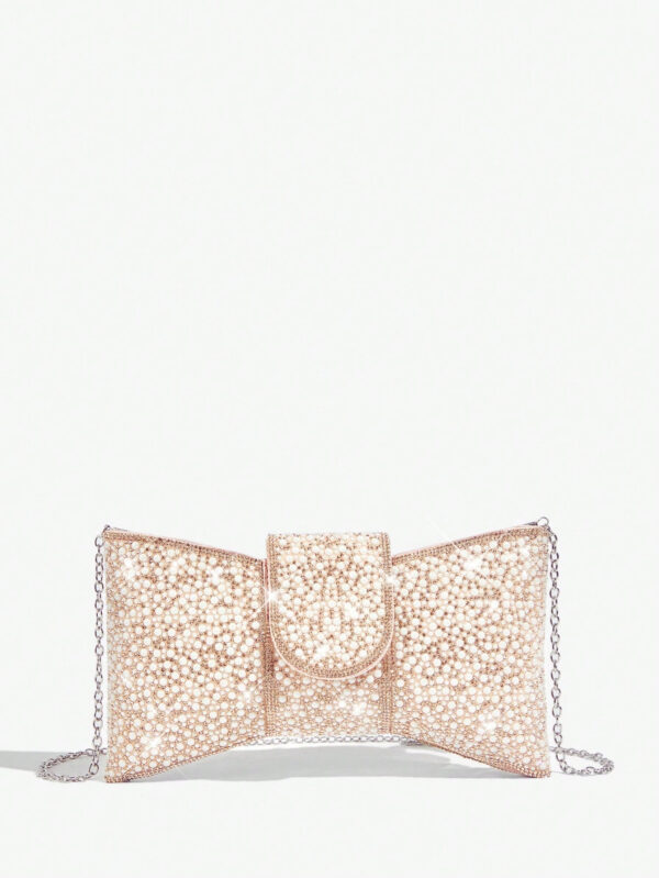 SHEIN Belle Sac à main de soirée de luxe, glamour et élégant pour femmes, filles, dames, étudiantes, mariées, demoiselles d'honneur, invitées de mariage, lune de miel, soirée, remise de diplômes, mariage, club, rencard, soirée. Parfait pour les fêtes, mariages, dîners/banquets. S'assortit parfaitement aux robes de fête, de soirée, à paillettes. Sac à main élégant pour femme, idéal pour les tenues du Nouvel An, les robes de fête. – Image 7