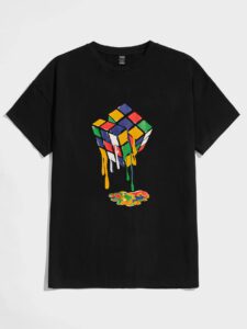 Manfinity UrbanChill T-shirts pour hommes avec col rond ajusté, tee-shirt graphique à manches courtes et coloré, décontracté pour l'été en polyester – Image 5