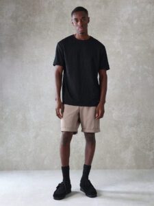 SUMWON T-shirt à manches courtes en tricot jacquard slim fit – Image 3