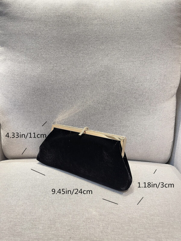 Sac seau léger, décontracté pour le bureau, décoré de strass. Design à cordon coulissant. Sac transparent avec perles, sac de soirée glamour, élégant et raffiné. Luxe discret avec strass, parfait pour la fête, le dîner/le banquet, la robe de fête de Noël, pour les filles, les femmes, les mariées – Image 6