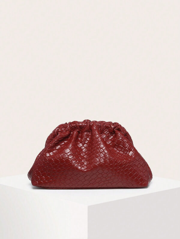 Vintage Tricoté Pochette Avec À Blocs De Couleurs À Rayures , Rétro Épingle À Cheveux Design Et Ajouré , Classique L'Années 90 Style Pour Vacances – Image 6