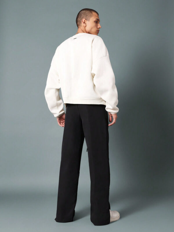 SUMWON Pantalon en nylon évasé avec ourlet fendu et cordons de serrage – Image 5