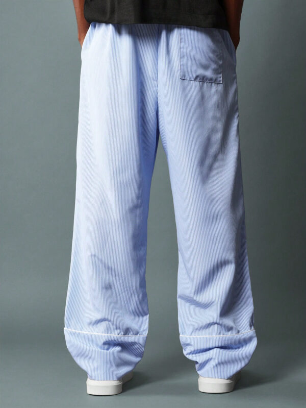 SUMWON Pantalon ample à rayures avec revers, à enfiler – Image 5