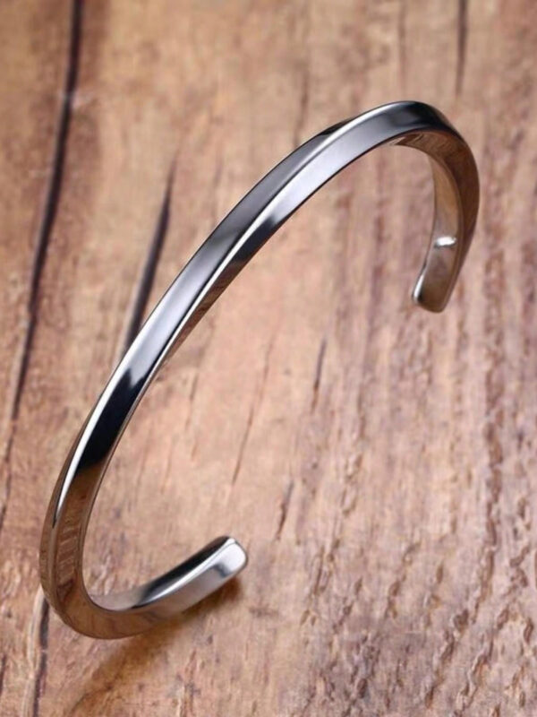1 pièce Bracelet bracelet Mobius tordu en acier inoxydable, bracelet de couple rétro pour hommes et femmes, accessoires de mode – Image 11