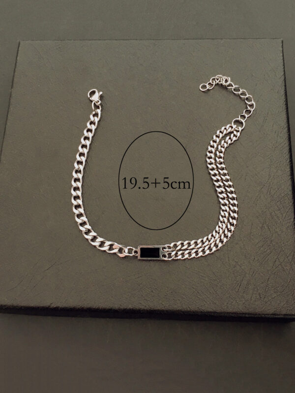 À La Mode Et Populaire Homme À Détail Géométrique Bracelet En Acier Inoxydable Pour Bijou Cadeau Et Pour A Élégant Look – Image 3