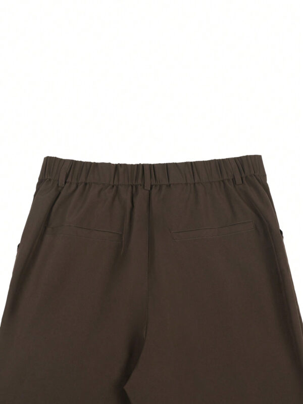 Manfinity Bizformal Pantalon décontracté classique à poche de couleur unie pour hommes – Image 3